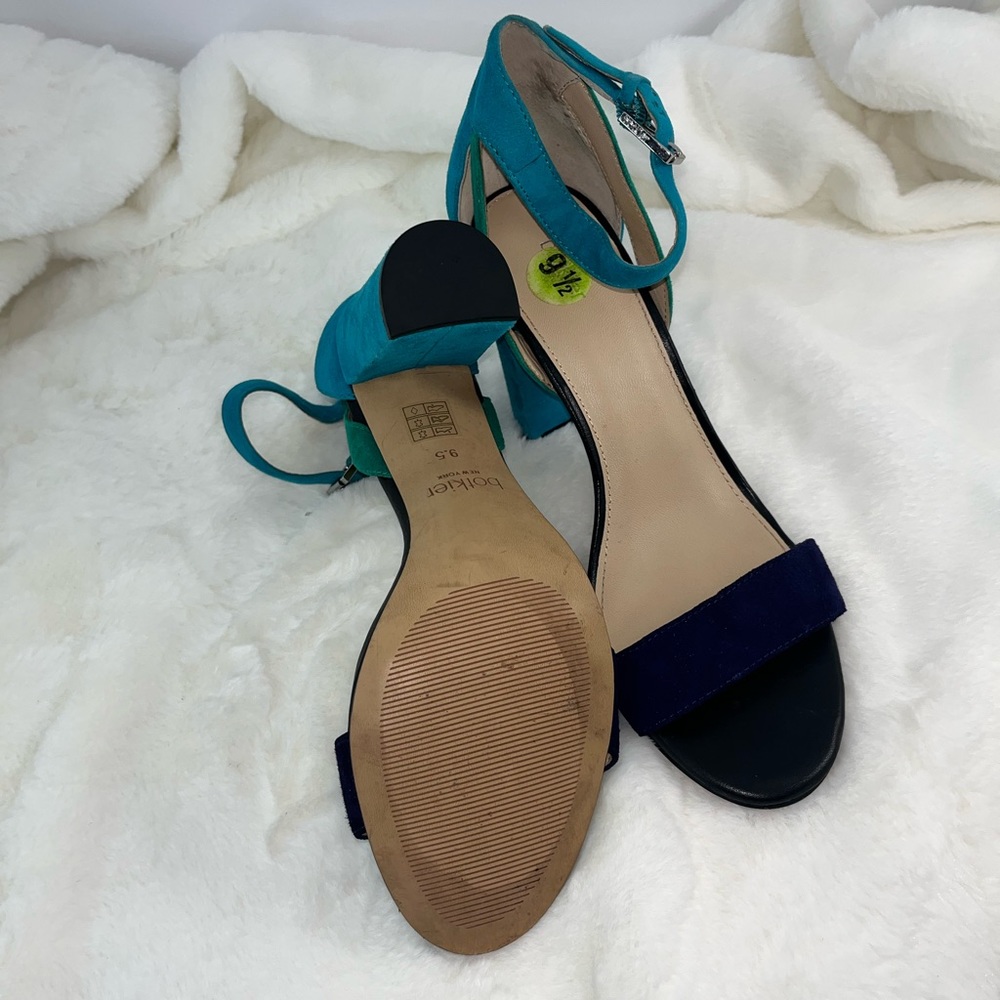 Botkier high heels black red and pink or blue black green. Each $40
